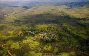 An aerial of Hidden Valley Inn in Belize.