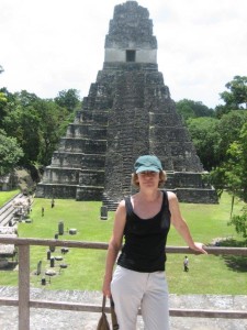 GL Tours Theresa at Tikal National Park in Guatemala.