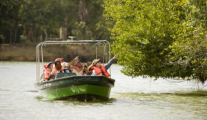 expedition boat on Gatun Lake